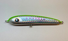 Big Swimbait (6" in length)  Green Top w/Silver bottom  - Rainbow Colored Scales