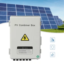 6 String Solar PV Combiner Box 63A Circuit Breaker Junction Box for Solar Panel
