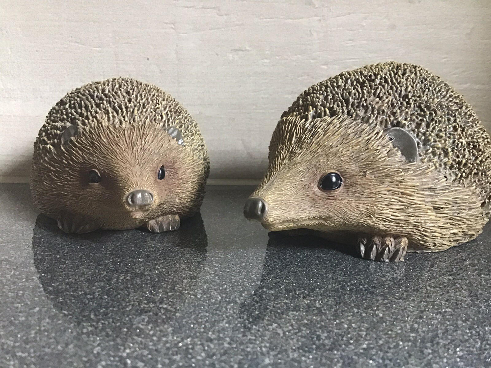 Pair Of Resin Garden Hedgehogs Ornaments Outdoor Or Indoor Use eBay