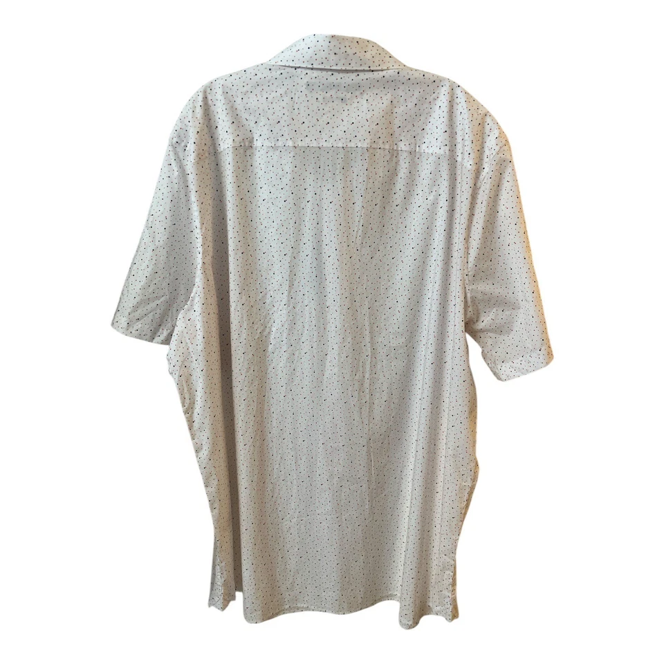 Perry Ellis Button-Up Shirt – White/Red/Blue – XXL – New - Image 4 of 4