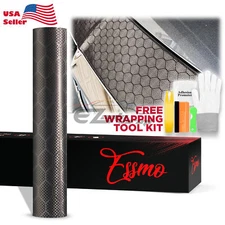 PET Honeycomb Carbon Fiber Satin Nardo Gray Hex Vehicle Vinyl Wrap Decal Sheet