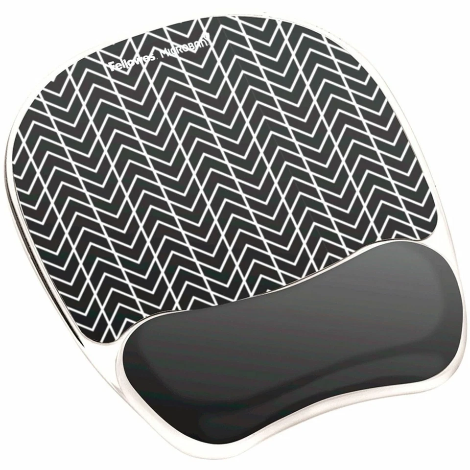 Fellowes Photo Gel Mouse Pad Wrist Rest with MICROBAN - Black Chevron (9549901) - Image 3 of 4