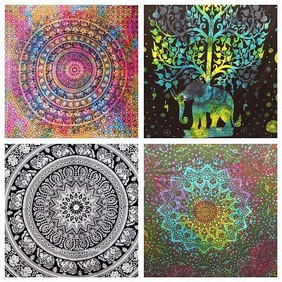 Indian Tapestry Wall Hanging Mandala Hippie Gypsy Bedspread Throw Blanket Cover