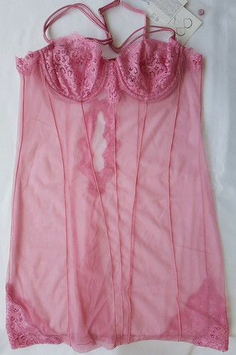 LA PERLA DUSTY PINK SLIP/BABYDOL in TÜLL/SPITZE - GRÖßE UK 12-14/MED B-Cup - neu mit Etikett - Bild 1 von 9