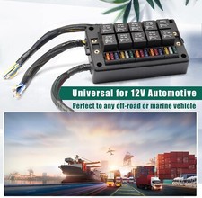 Pre-Wired 12v Fuse Relay Box 15 Slots Universal Waterproof ATC/ATO Fuse Holder