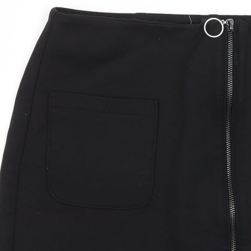 Red Herring Womens Black Viscose Blend A-Line Skirt Size 12 - Picture 8 of 12