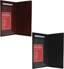 CHECKBOOK COVER PLAIN SET OF 2 BLACK BROWN GENUINE LEATHER NEW GREAT GIFT IDEA 1