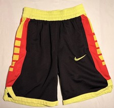 Boys size M Nike Shorts. Athletic Shorts, Black With Neon Yellow.