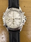 Vintage Seiko 7T32-7G50 Chronograph Quartz Alarm 10BAR White Dial Men's Watch