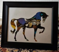 Horse Silhouette Made Of Real Butterfly Wings