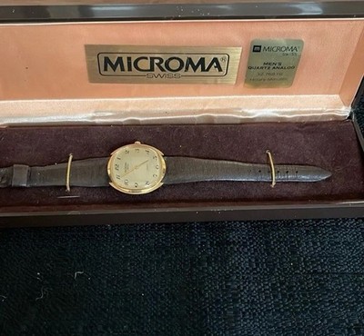 Vintage Microma Watch Historical Significance Needs Battery Swiss Made