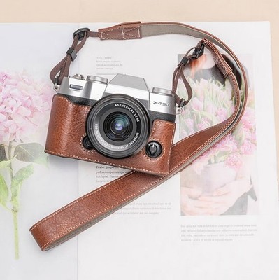 For Fujifilm X-T50 XT50 Camera Bag Leather Dock Case Base Protection Cover Shell