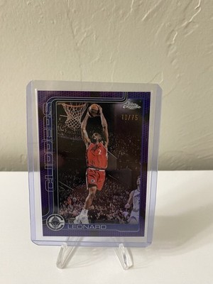 2025-26 Topps Chrome Update Kawhi Leonard Purple Wave Refractor /75 #24 Clippers