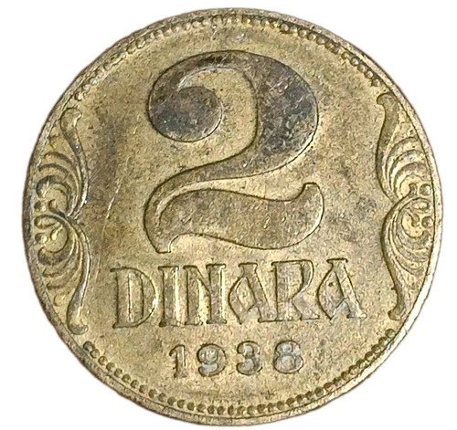 Yugoslavia 2 Dinara 1938