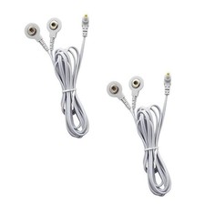 Durable TENS Lead Wires 2.35Mm Shielded Plug TENS to 3.5Mm Snap Electrode Wires