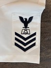 US Navy Petty Officer First Class E-6 White Uniform Shirt Size 16L 16 1/2 — photo 2