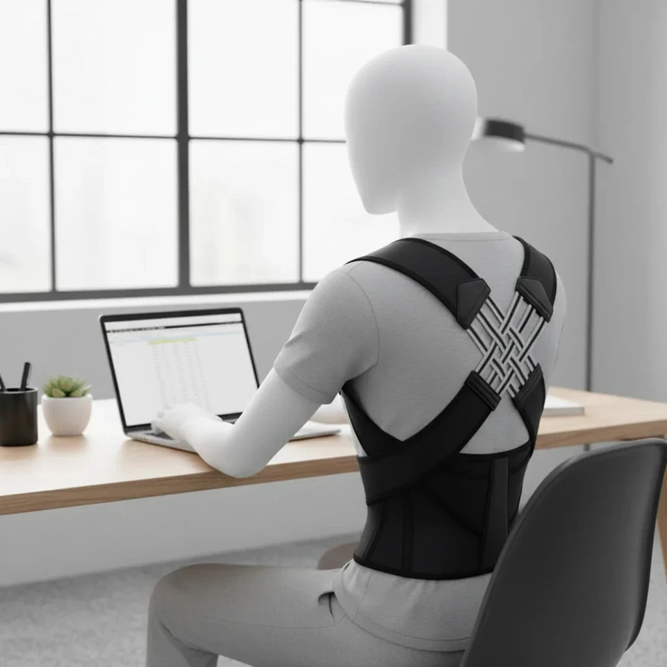 Rückenhalter Geradehalter Sport Rückenbandage Haltungskorrektur Stabilisator NEU - Bild 3 von 4