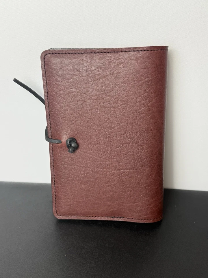 Oberon Design YOSEMITE HALF DOME Leather Journal Cover in RED/WINE 7x5" SMALL - Image 4 of 4