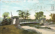 Trenton, NJ Suspension Bridge, River Drive Divided Back Postcard Posted 1911