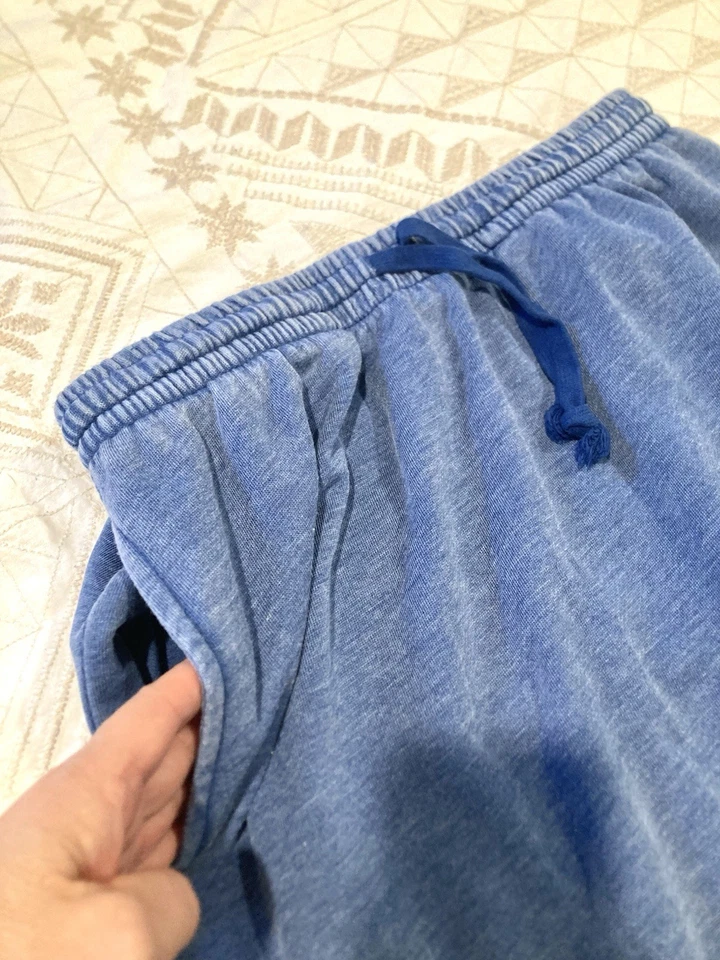 NUEVO SIN ETIQUETAS Free People Movimiento Cordón Azul Envejecido Bolsillo Falda Boho M-L Foto 2 de 4