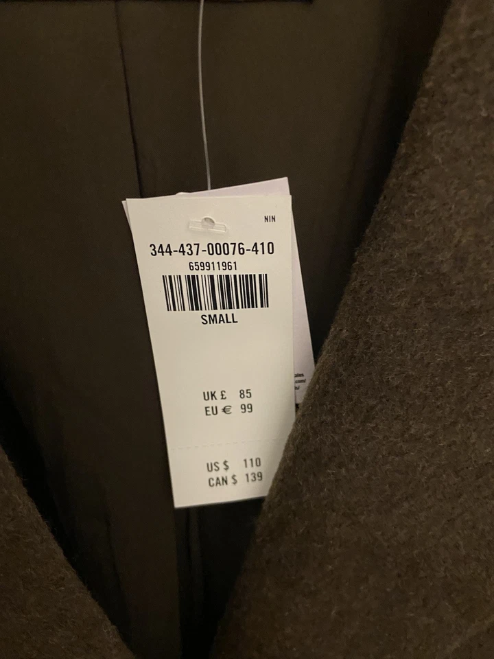 Hollister Women’s Wool Longline Brown Coat - Image 3 of 4