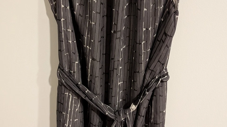 Sleeveless Maternity Belted Shift Dress by A Pea In The Pod, Gray, Size L - Image 3 of 4