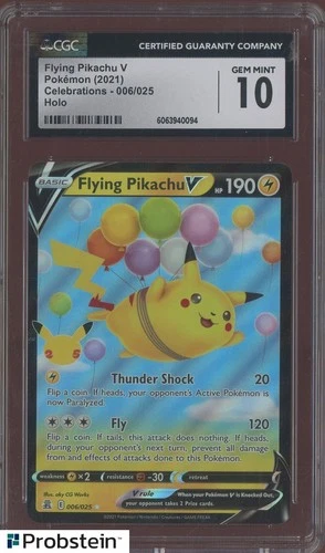 2021 Pokemon Celebrations #006 Flying Pikachu V Holo CGC 10 GEM MINT