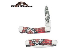Old Ram Lock Back Manual Folding Knife - Red