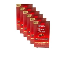 6 Tasters Choice Instant Coffee Single Serve House Blend 36 Packets Total 
