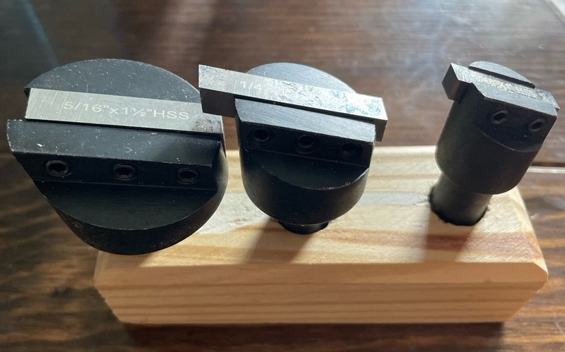 Fly cutter three-piece half inch shank 5/16- 1/4 and 3/16