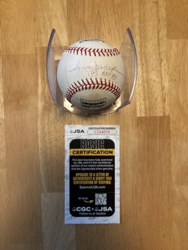 Reggie Jackson New York Yankees Autographed Inscribed  HOF Baseball JSA COA