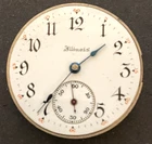 Antique 1907 Illinois Grade 35 Pocket Watch Movement Running Ticks 0s 15j USA