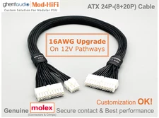 ⚡️12V-16AWG Upgrade ATX 24-Pin Cable for be quiet! Dark Straight Pure Power Zone