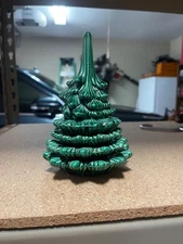 Vintage Ceramic Christmas Tree Lighter Ashtray 5 PC Set Complete Made In Japan