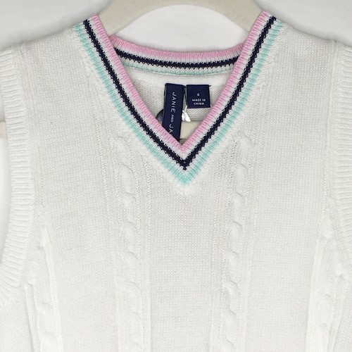 Janie Jack 4 NEW Kids Cable Knit Sweater Vest Tennis Spring Easter - Picture 4 of 12