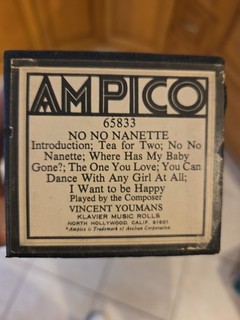 Ampico Recut NO NO NANETTE 65833 Vincent Youmans