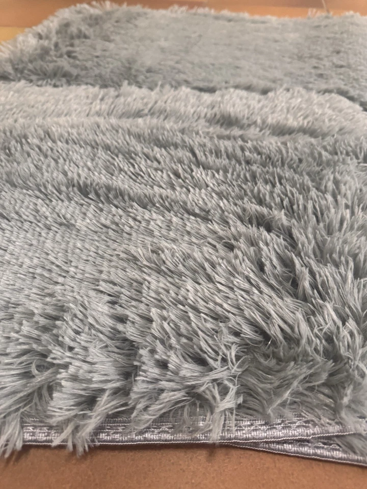 5-teiliges plüschiges Badteppich- Badezimmerset, Badewanne Matte, Grau - Bild 4 von 4