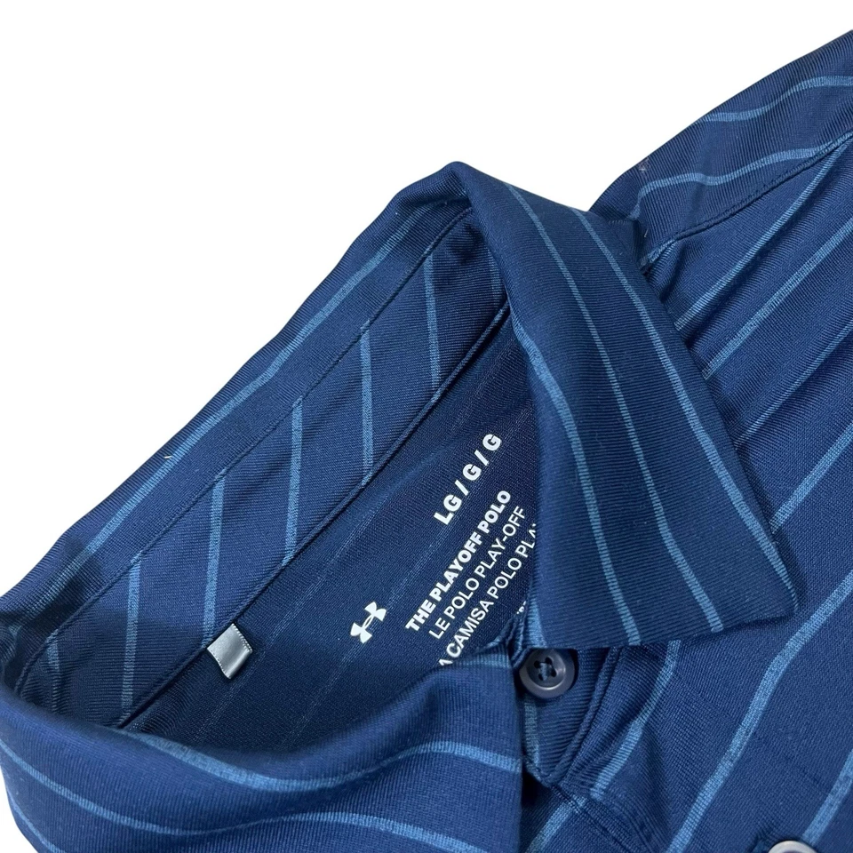 Camisa polo Under Armour Playoff a rayas para hombre talla L Foto 3 de 3