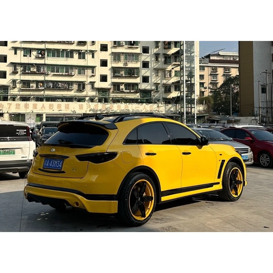 Reemplazo de moldura de maletero trasero de fibra de carbono real para INFINITI FX35 FX37 QX70 Foto 4 de 4