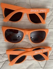 New Orange Plastic Aperol Spritz Promo Swag Sunglasses. One Size Unisex