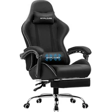 GTPLAYER Gaming Chair with Footrest – Ergonomic Office & Gaming Chair with Lumba