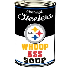 Pittsburgh Steelers Can Of Whoop A** Vinyl Decal / Sticker 10 sizes! Tracking!!