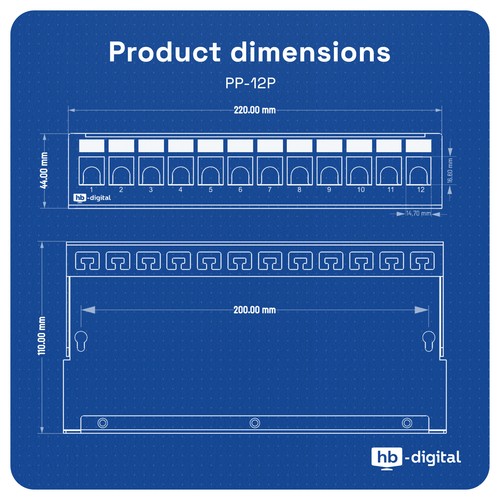 Patchpanel für Keystone Module 4 | 6 | 8 | 12 | 16-Port grau/schwarz Aufputz - Afbeelding 37 van 95