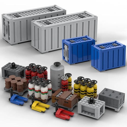 MOC Fuel Gas Tank Wine Barrels Forklift For LEGO Building Blocks Set - Picture 2 of 17
