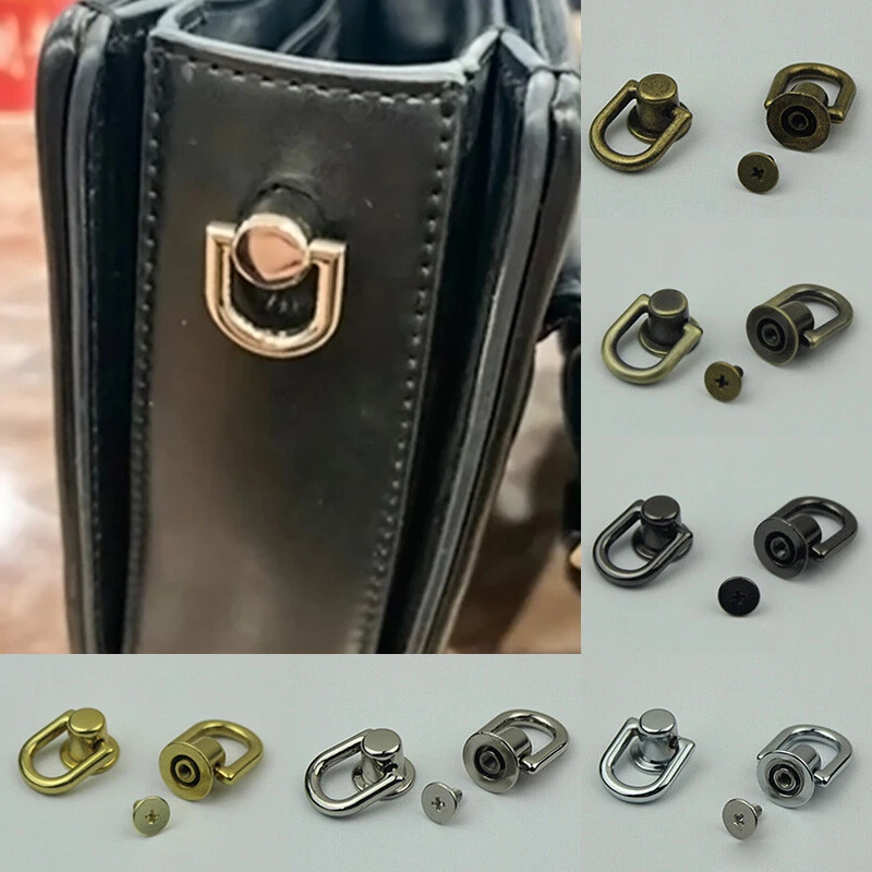 D Ring Screw Gold Brass Strap Connector for Lv Cosmetic pouch