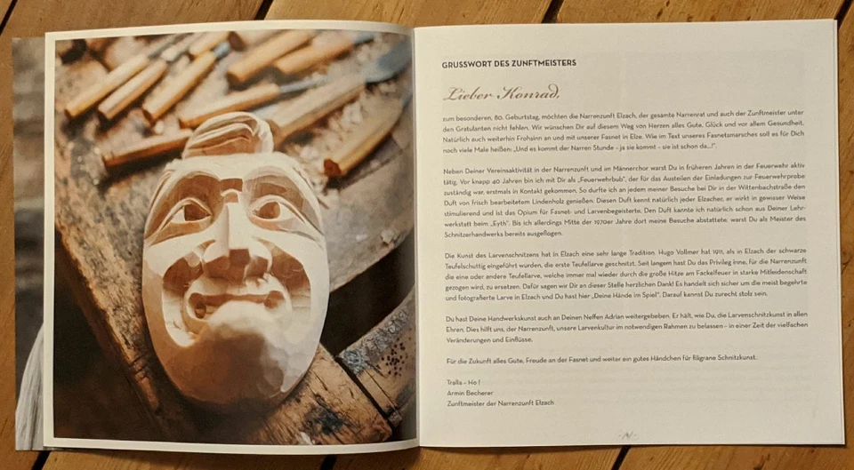 Fasnet - Elzach - Konrad Wernet - Larvenschnitzer - Fastnacht - Maskenschnitzer - Bild 3 von 4