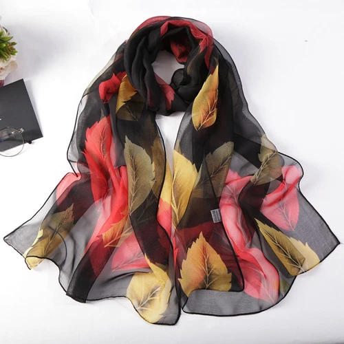 Women's Long Chiffon Scarf Elegant Lightweight Sun Protection Pashmina Shawl - Picture 7 of 50