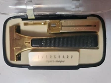 Vintage Eversharp Schick Hydro-Magic Injector Safety Razor Set in Case 1950'S