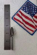 1 NEW FALCON / SGS 1/4" SHANK CARBIDE BURR. SF-5. DOUBLE CUT. END CUT (REF#S440)