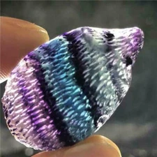 Natural Quartz Crystal Skull Carved Rainbow Fluorite Hedgehog Stone Healing.